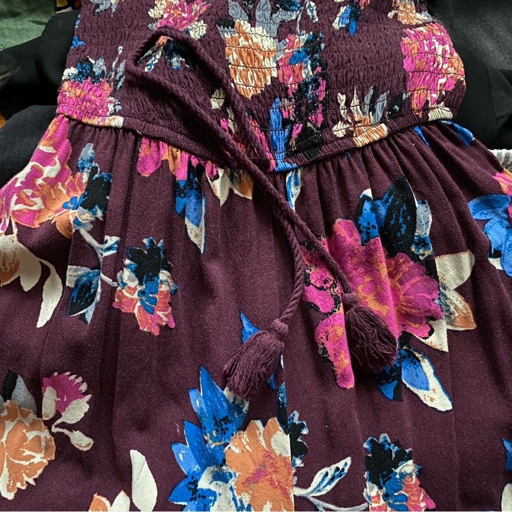 Floral Romper Off the Shoulder Long Maxi Romper Flowers XS Band of Gypsies - Picture 8 of 8